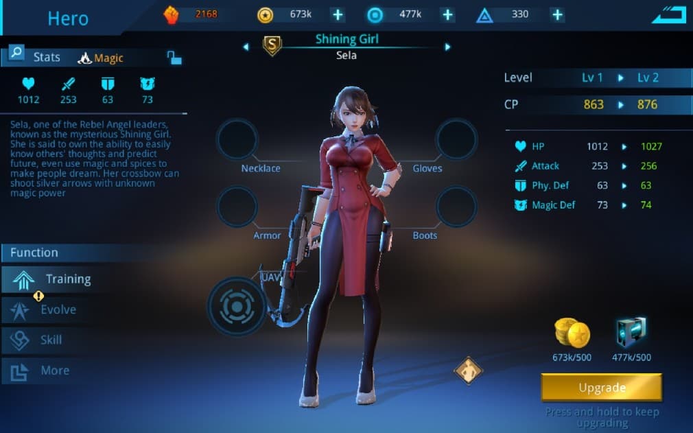 sela hero overview in angel legion