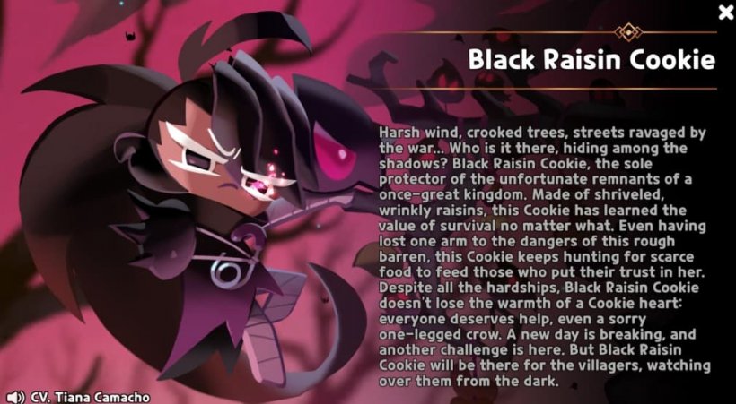 black raisin cookie story