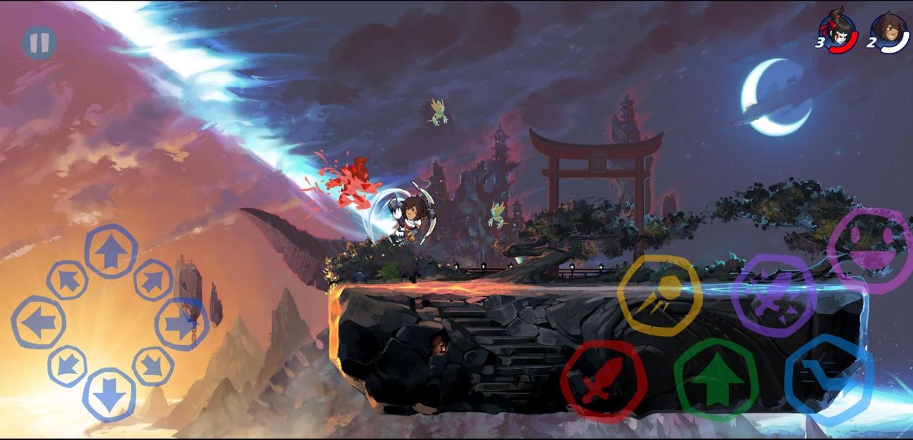 Brawlhalla character doing a combo