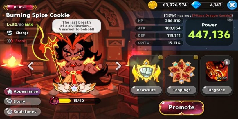 Cookie Run: Kingdom: Burning Spice Cookie Beascuits and Toppings guide