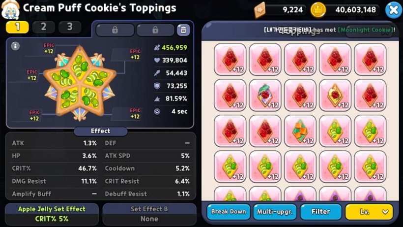 cream puff cookie juicy apple jelly toppings