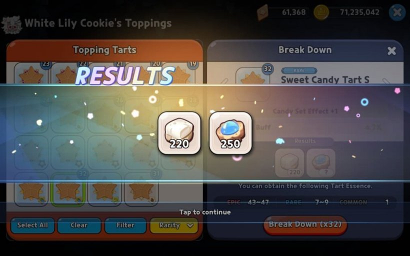 sugar ore and flour stone obtained in cookie run kingdom