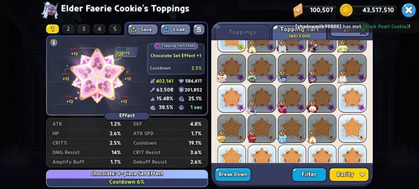 best toppings for elder faerie cookie in crk