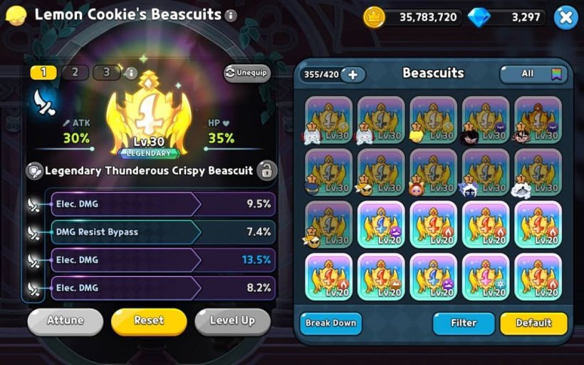 triple electric dmg beascuit for lemon cookie in crk