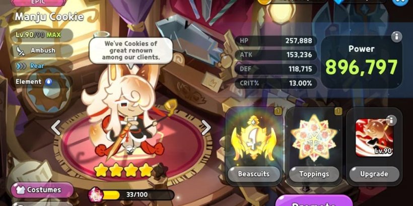 Cookie Run Kingdom: Manju Cookie Toppings and Beascuits guide