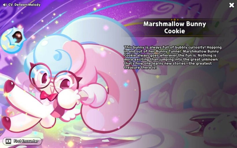 story of marshmallow bunny cookie in crk