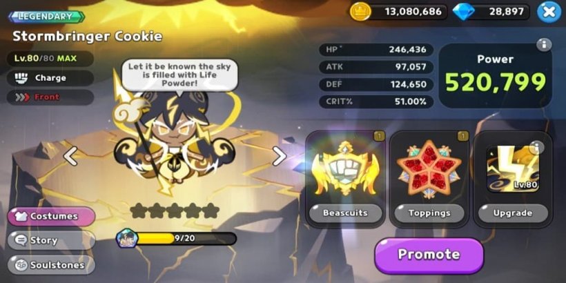 Cookie Run: Kingdom: Stormbringer Cookie Beascuits and Toppings guide