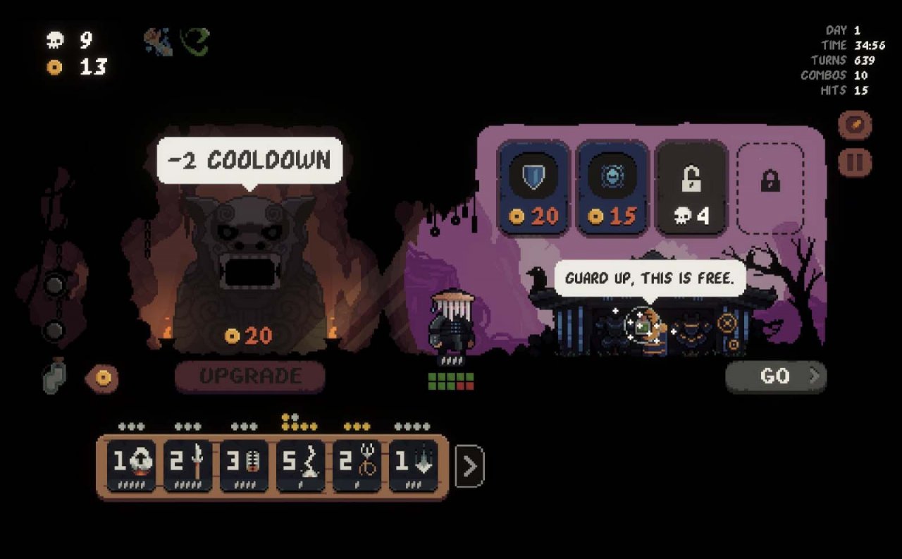 a samurai in a shop with different items for sale