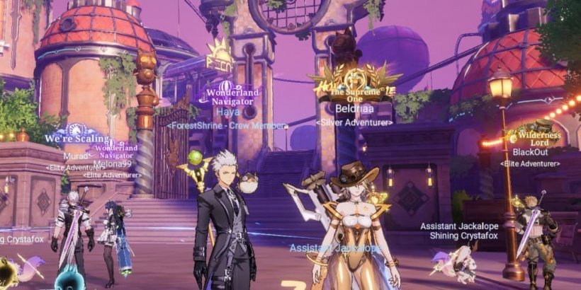 crystal of atlan characters in town with titles equipped