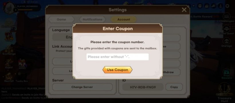 Demian saga codes redemption interface