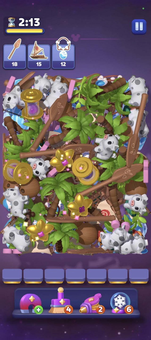 moana-themed items in a pile of mess