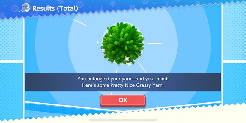 Grassy yarn in Pokemon Friends