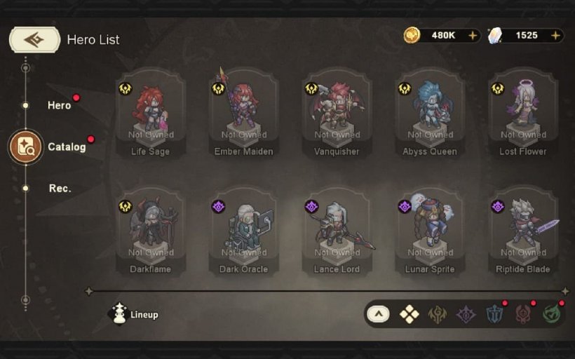 hero gallery in realms of pixel