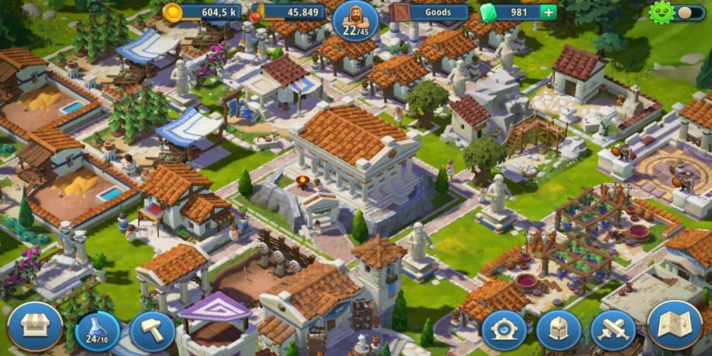 heroes of history city in ancient Greece with a lot of buildings