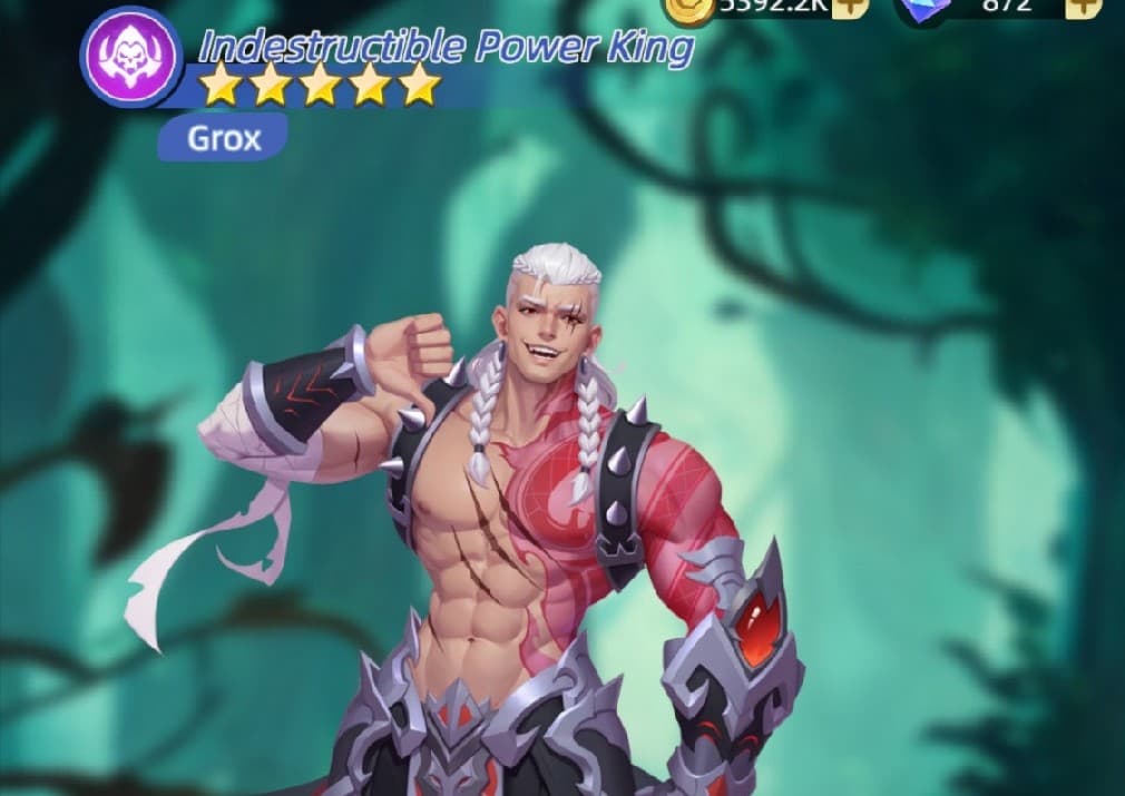 Indestructible power King Grox is the most handsome hero in Gods and Demons