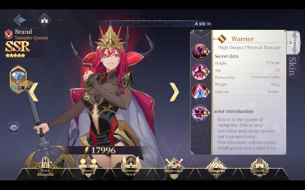 brand the vampire queen with red hair