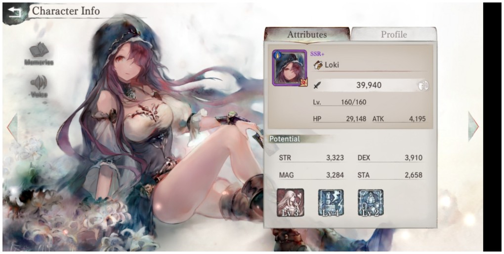 Loki as a girl sitting on the bed