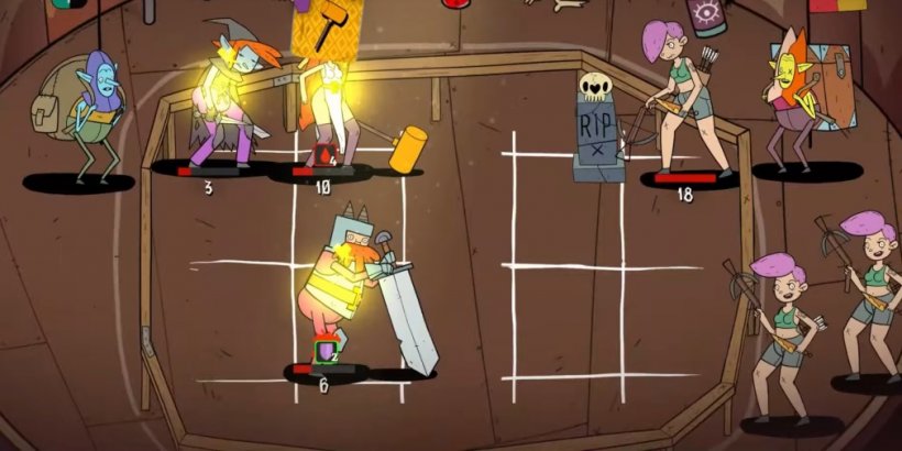 A knight plunges his sword into the ground