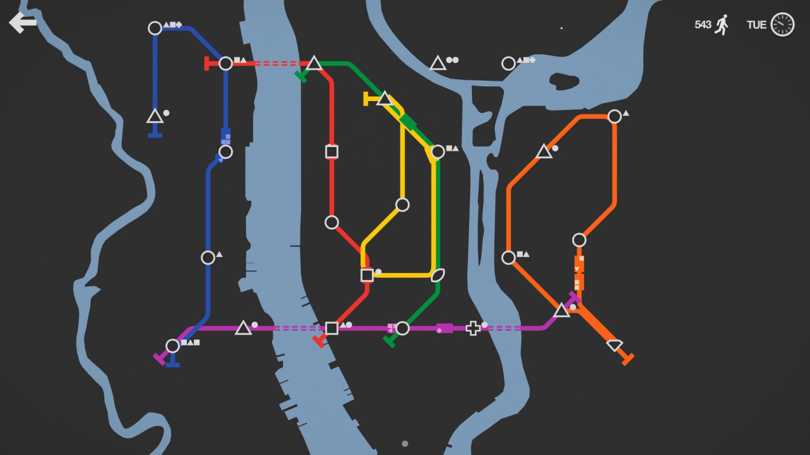 Mini Metro strategy, tips and hints to keep the road clear 