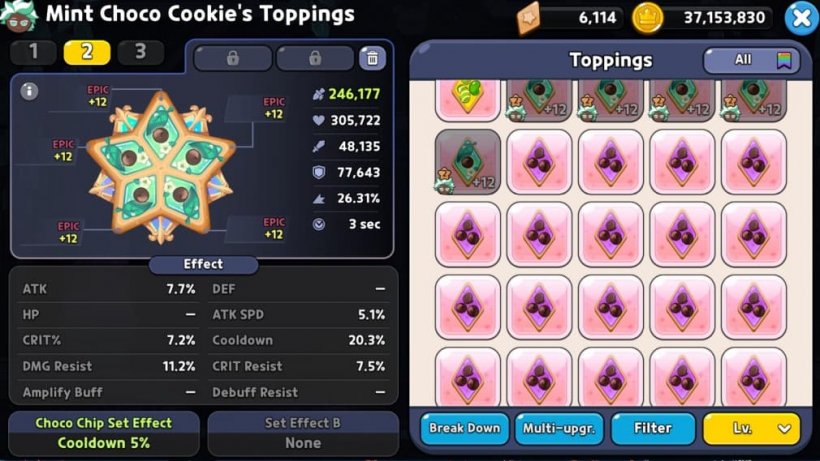 mint choco cookie radiant toppings