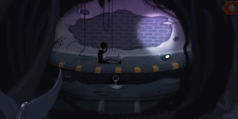 Henry sitting in a dark ruin