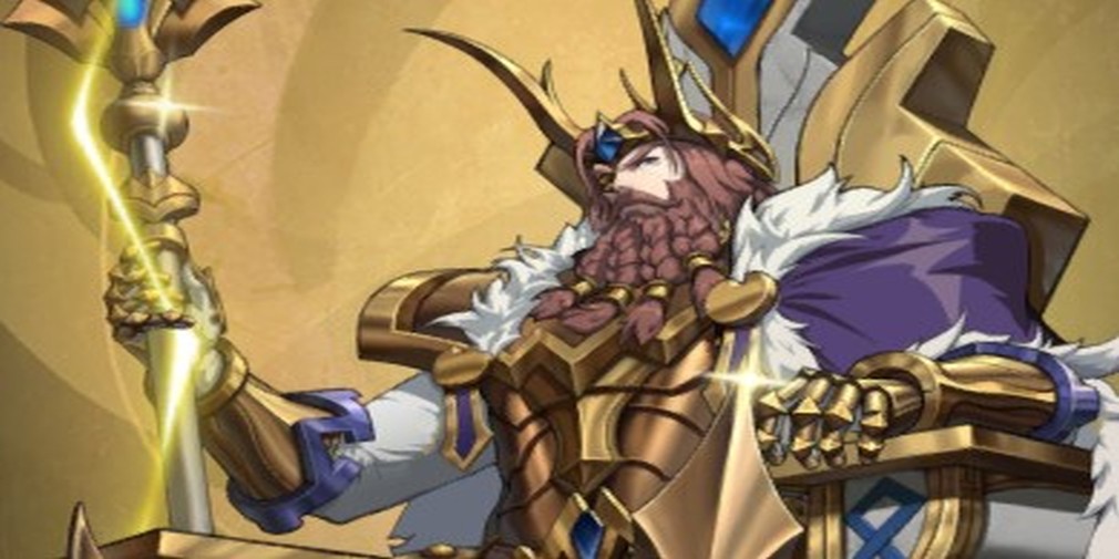 Odin sitting on a throne