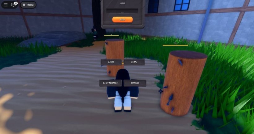 roblox ninja time code redemption window on top of the screen