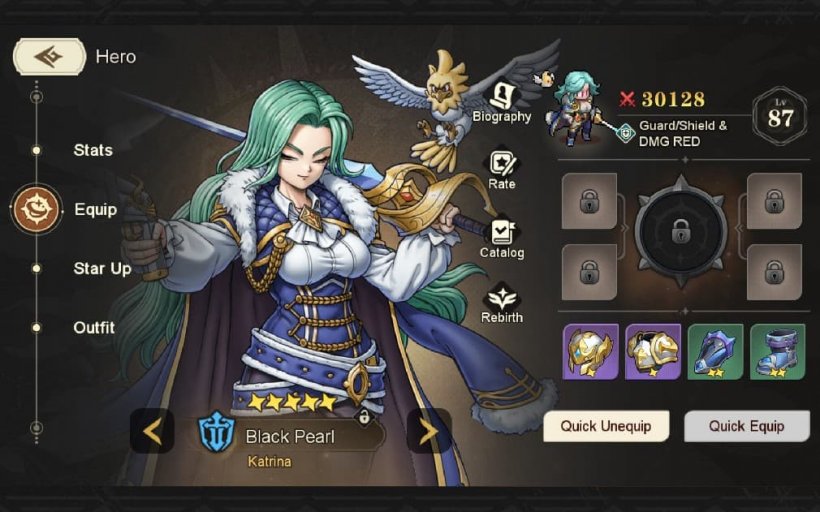 black pearl hero upgraded and geared up
