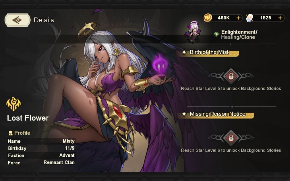 lost flower misty bio