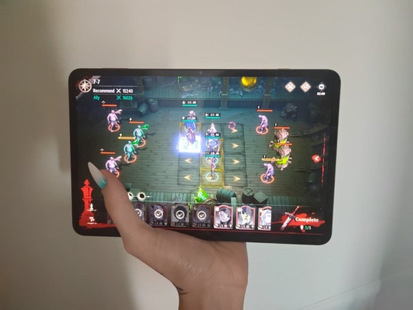 remagic astra gaming tablet with silver and blood running