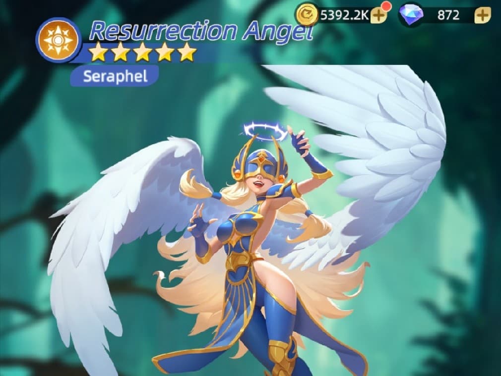 Resurrection angel seraphel angel girl with wings and halo