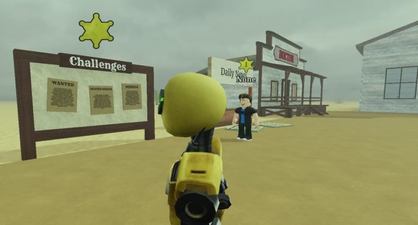 dead rails character looking at challenges board