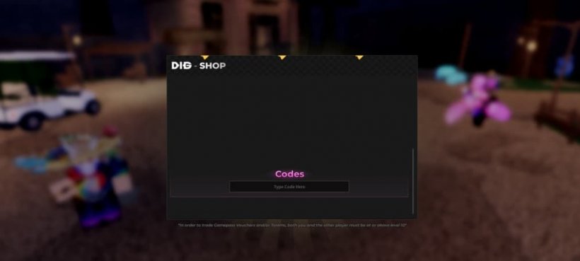 roblox dig codes redemption window in the shop