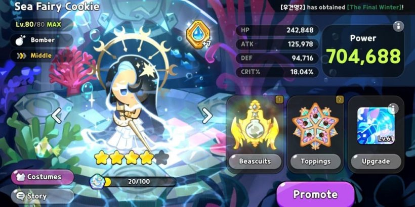 Cookie Run Kingdom: Sea Fairy Cookie Toppings and Beascuits guide