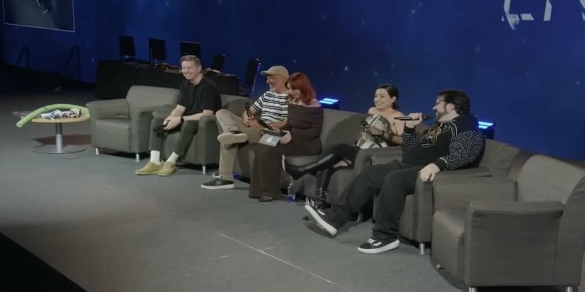 Warframe staff on stage at TennoCon