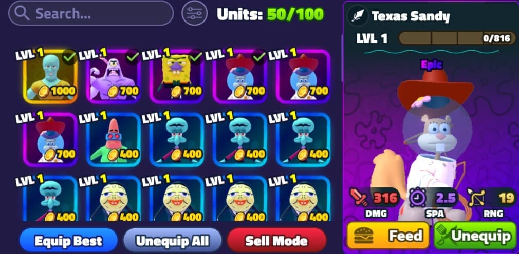 texas sandy character preview