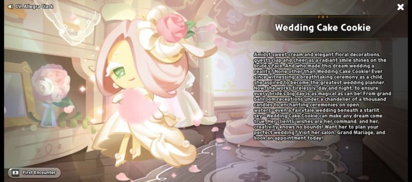 wedding cake cookie story